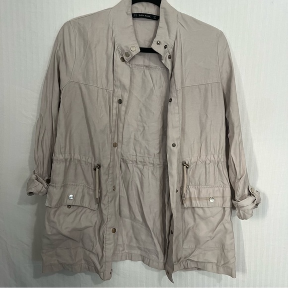 Zara‎ Open Front Drape Utility Cardigan Jacket S